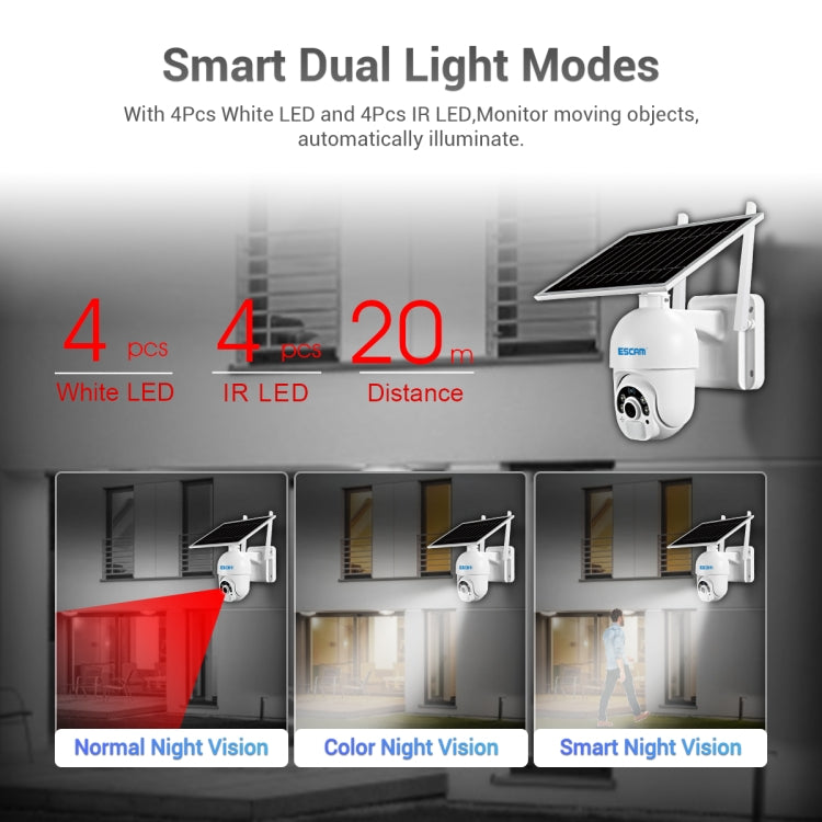 ESCAM QF250 HD 1080P WiFi Solar Panel IP Camera, Support Motion Detection / Night Vision / TF Card / Two-way Audio, QF250 ESCAM QF250 HD 1080P WiFi Solar Panel IP Camera, Support Motion Detection / Night Vision / TF Card / Two-way Audio, QF250